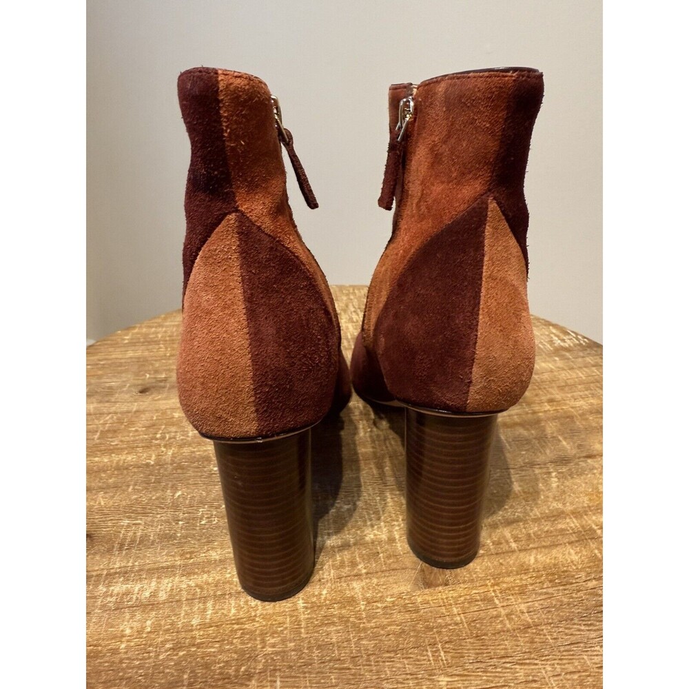 Ulla Johnson 8.5 Carin Brown Patchwork Leather Su… - image 5